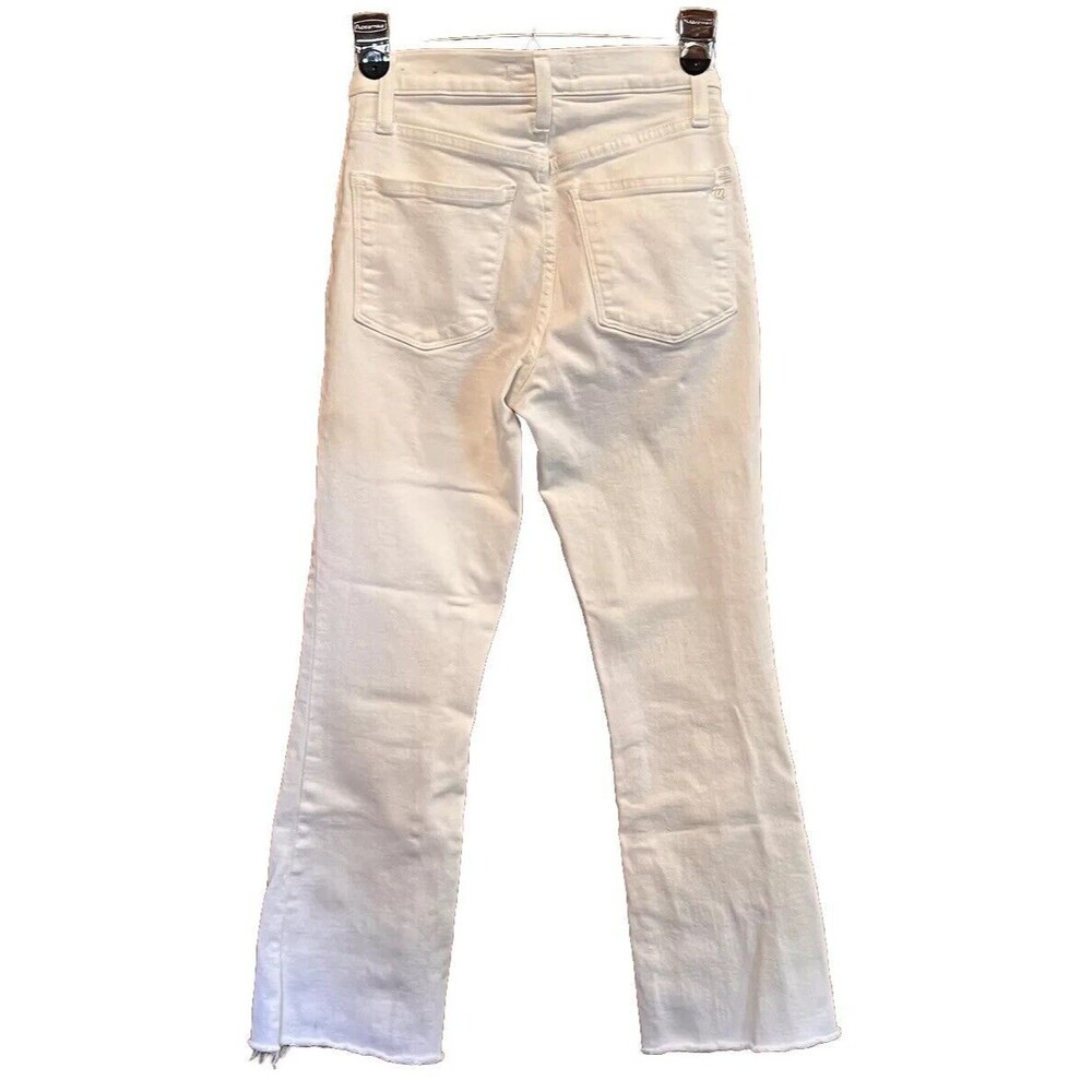 MADEWELL Cali Demi Bootcut Jeans Raw Hem Womens 24 Winter White Classic Nautical - Picture 2 of 4